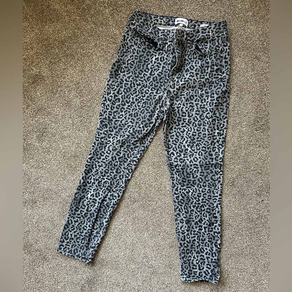 William Rast High-Rise Ankle Jeans with Animal Print